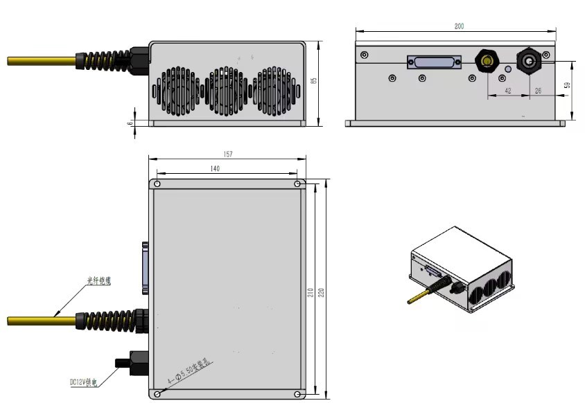 4W/8W端泵激光器