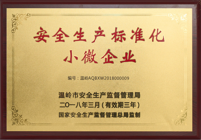 安全生产标准化小微企业