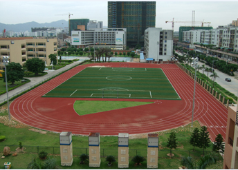 深圳中小學(xué)塑膠跑道施工，預(yù)制型塑膠跑道施工案例分享