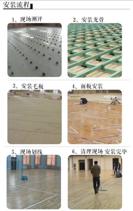 體育運(yùn)動木地板施工