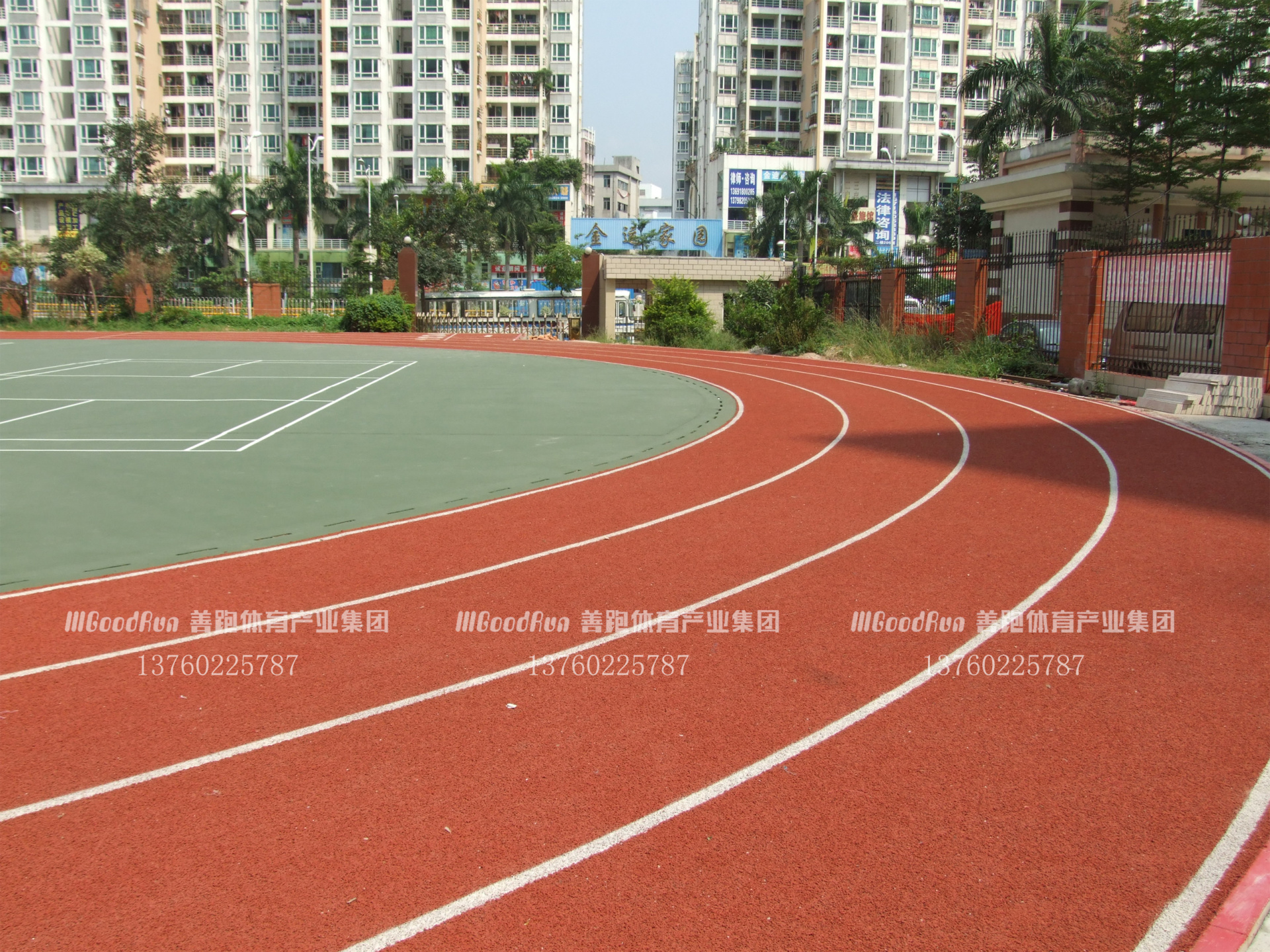南下小學(xué)，塑膠跑道施工案例