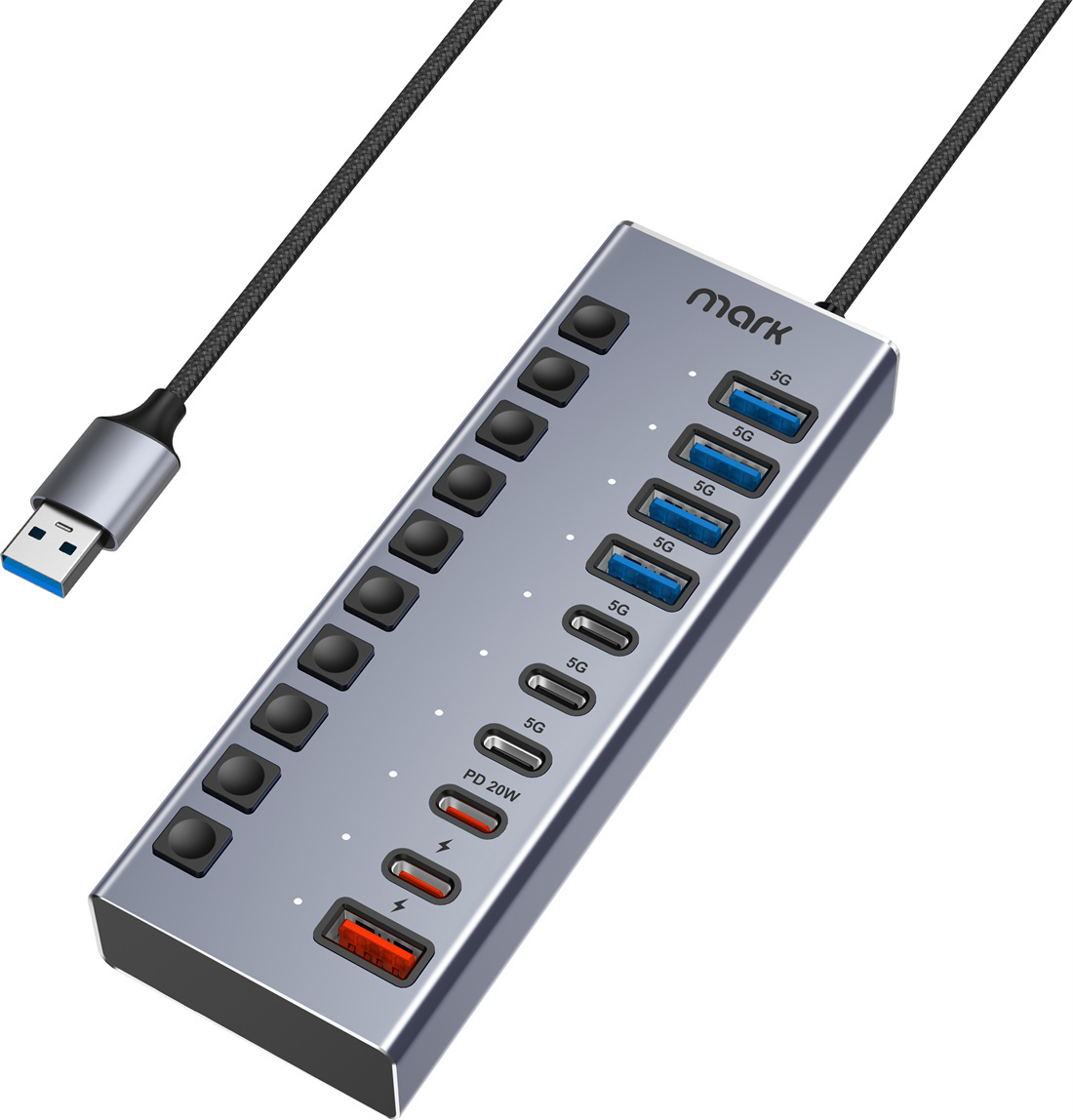 USB C Charging Desk Hub 10 Ports WH3705B