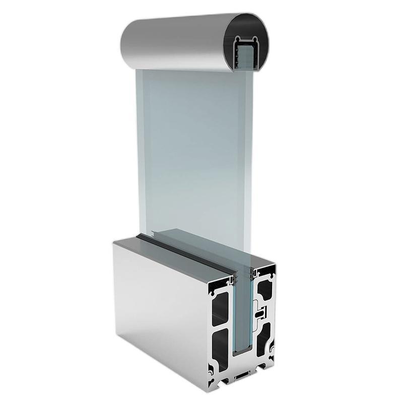 Perfil de aluminio de construcción T5 de la serie 6000 personalizado para clips de vidrio Barandillas de aluminio