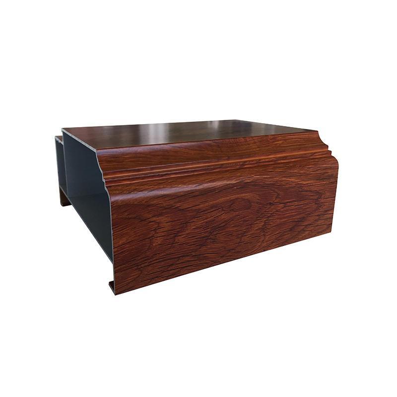 Perfil de extrusión de aluminio con grano de madera anodizada para ventanas y puertas