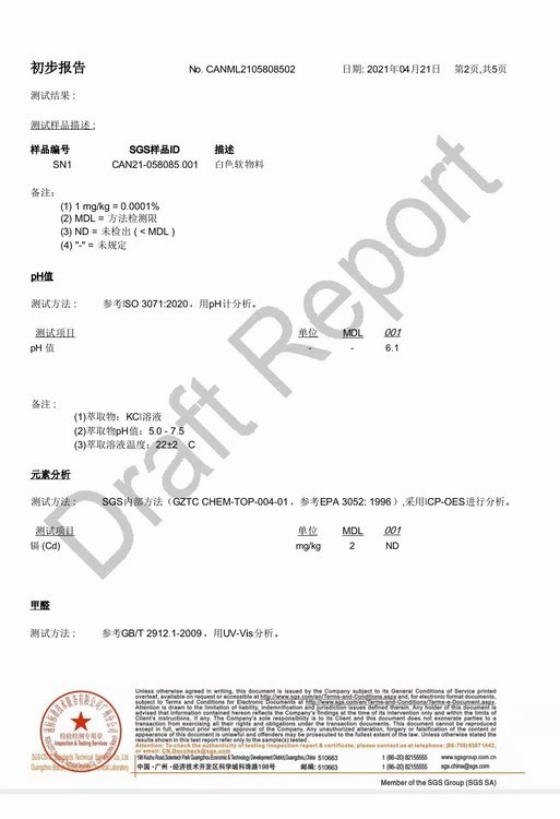 SGS test report