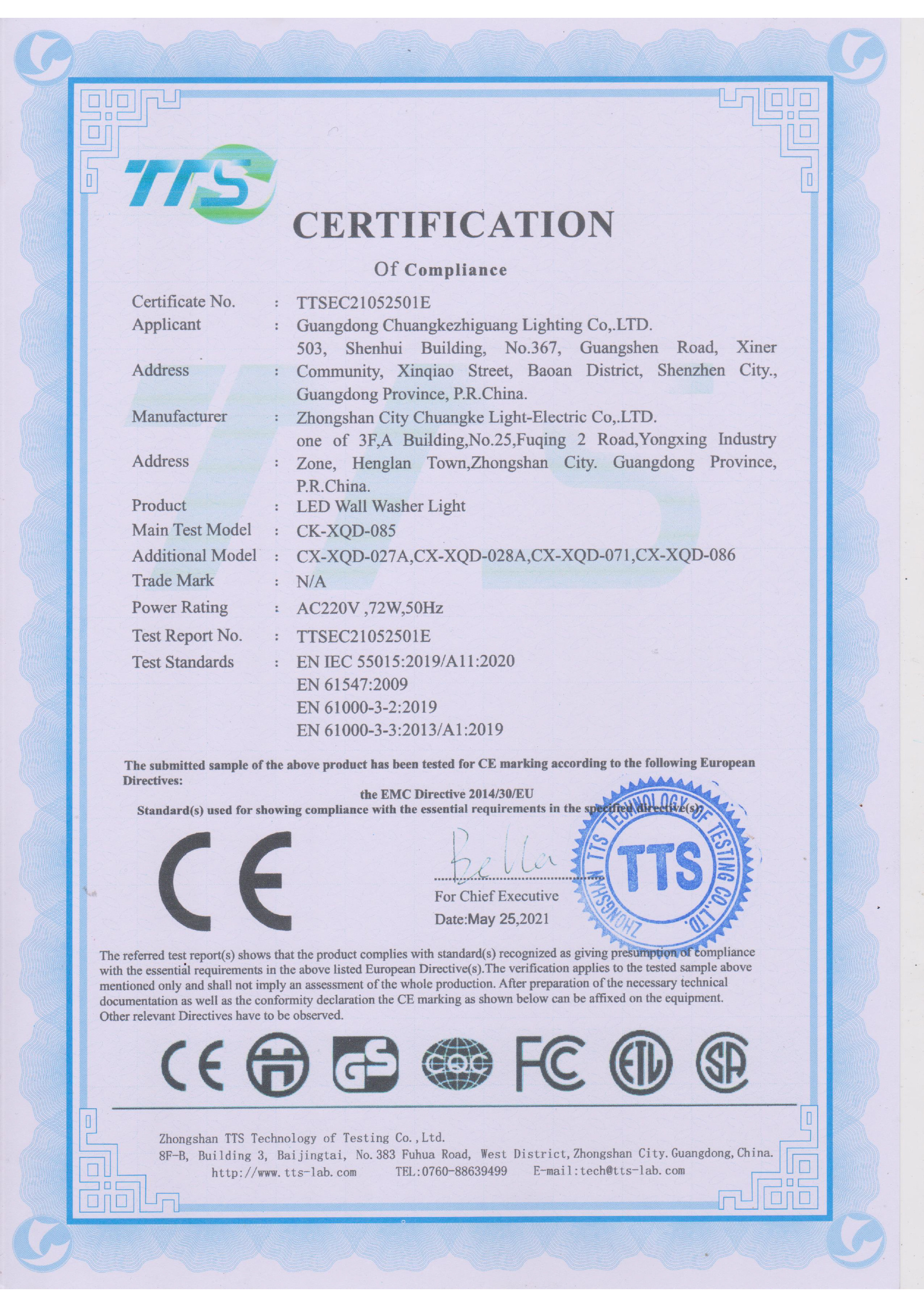 Wall washer CE