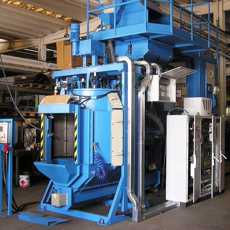 Q35 Series Rotary Table Shot Blasting Machine Gear/Brake Pad Cleaner with Engine Motor Gearbox Core Components for Deflashing