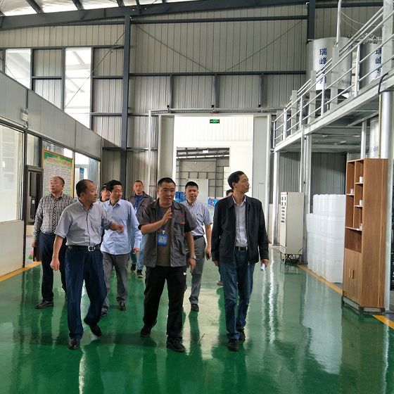Mayor Xu and a delegation from the municipal government visited our factory for a survey. Mayor Xu and a delegation from the municipal government visited our factory for a survey.
