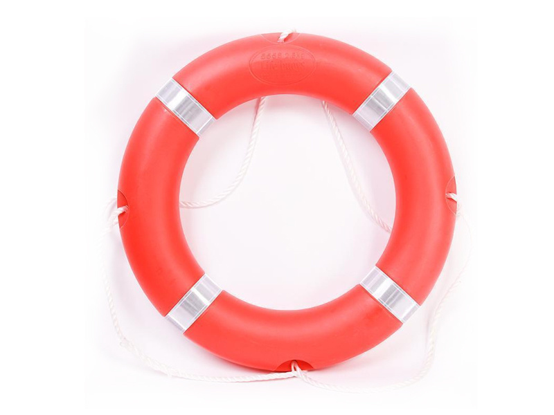 Plastic emergency rescue lifebuoy