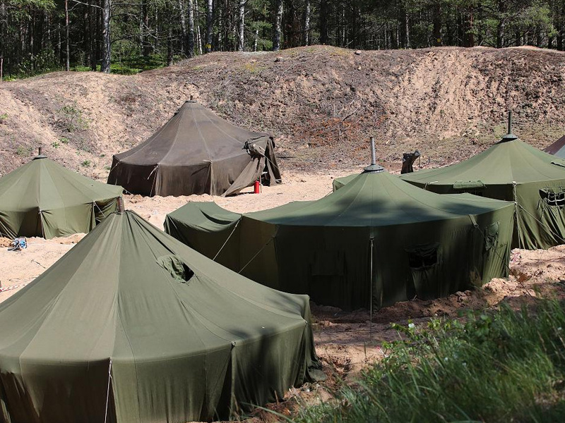 Military tent for forest use