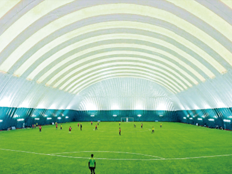 Membrane structure stadium