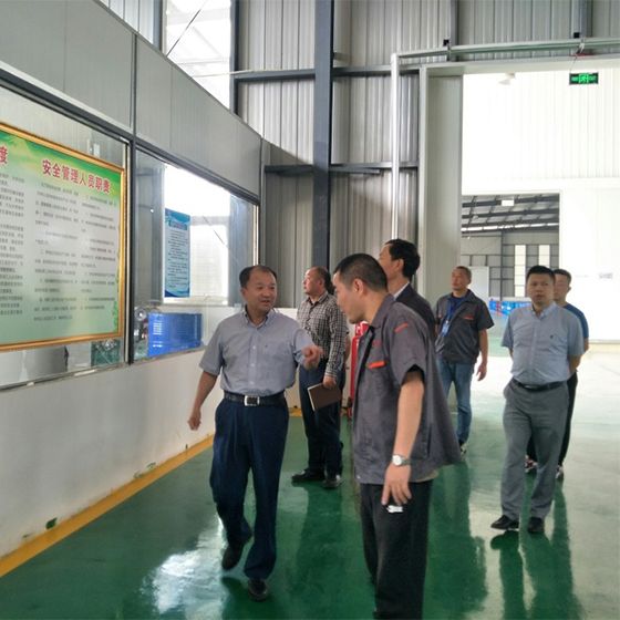 Mayor Xu and a delegation from the municipal government visited our factory for a survey. Mayor Xu and a delegation from the municipal government visited our factory for a survey.