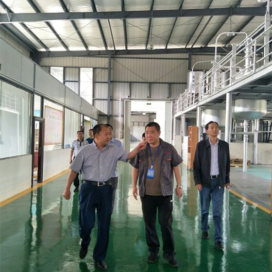 Mayor Xu and a delegation from the municipal government visited our factory for a survey. Mayor Xu and a delegation from the municipal government visited our factory for a survey.