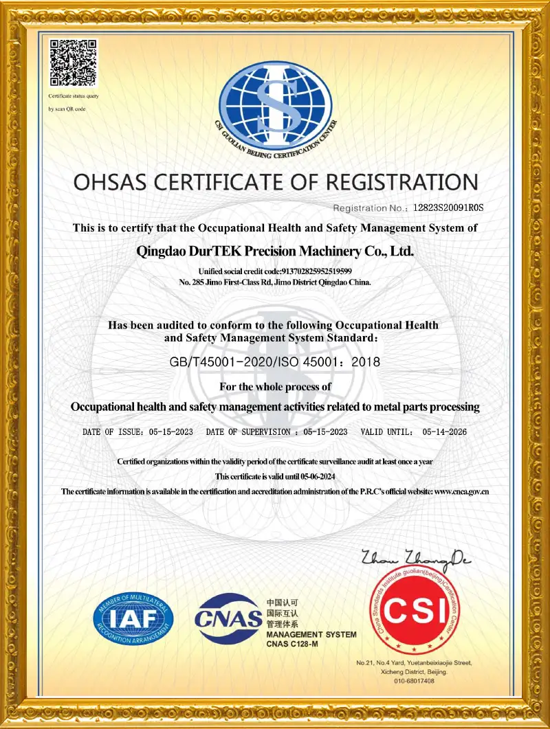 OHSAS CERTIFICATE OF REGISTRATION OHSAS CERTIFICATE OF REGISTRATION