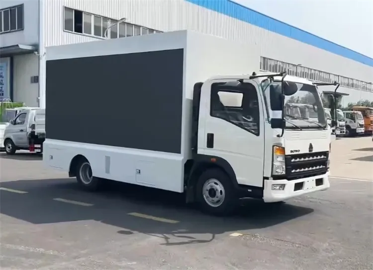 HOWO Full Color P4 P5 P6 LED Screen Advertising Vehicle Mobile LED Advertising Truck for Sale