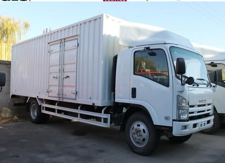 5t 1suzu 4X2 700p Single Row Light Duty Van Truck Box Truck for Sale