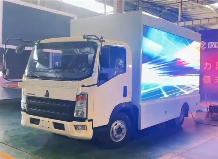 HOWO Full Color P4 P5 P6 LED Screen Advertising Vehicle Mobile LED Advertising Truck for Sale