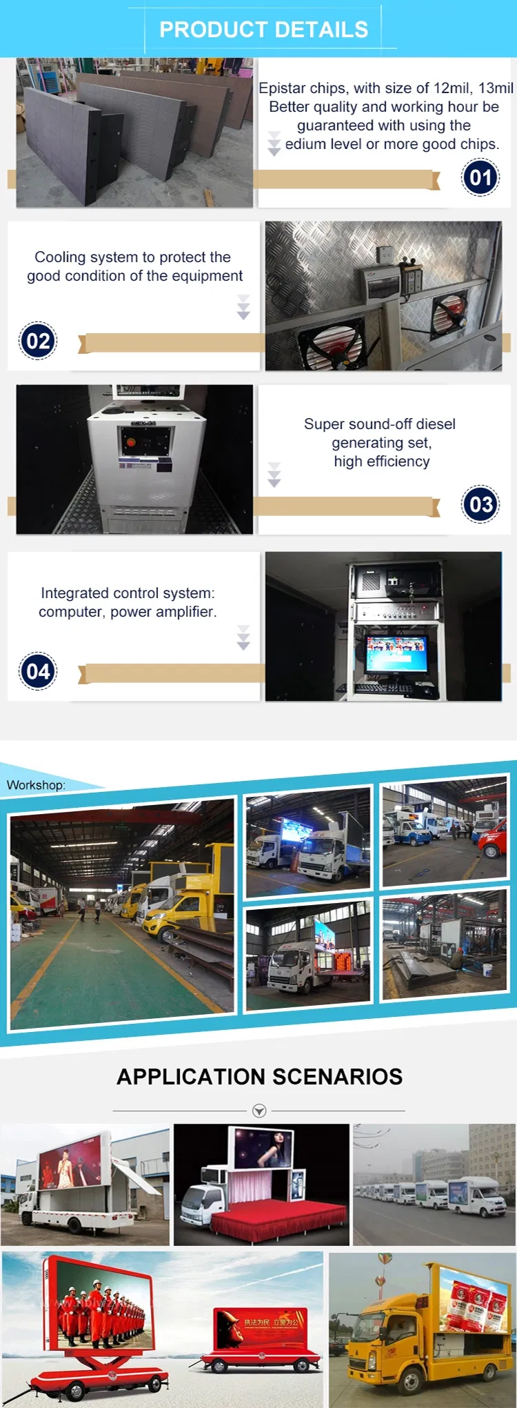Dongfeng Mobile Full Color Screen LED Advertising Truck
