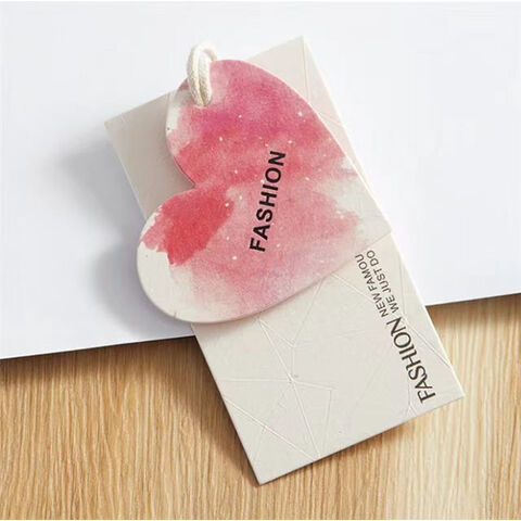 Custom clothing hang tags kraft paper with eyelet