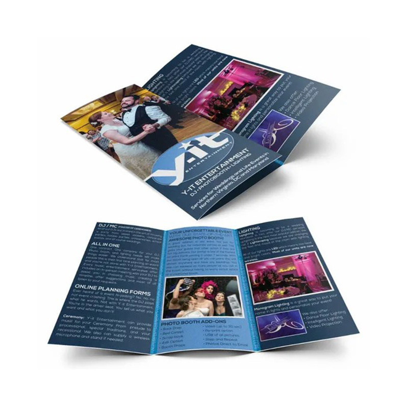 Custom Trifold Product Poster Leaftlet Flyer Advertising Pamphlet Printing for Exhibition