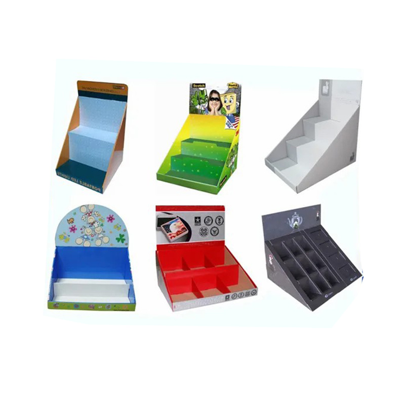 Custom Printed Corrugated Cardboard Portable Countertop Box Paper Display