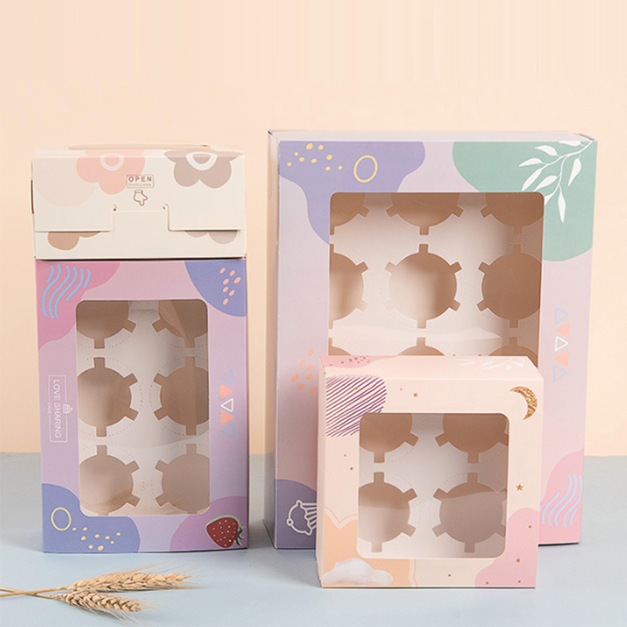 Wholesale Custom Rectangle Transparent Window Paper Gift Packaging Box Clear PVC Windows