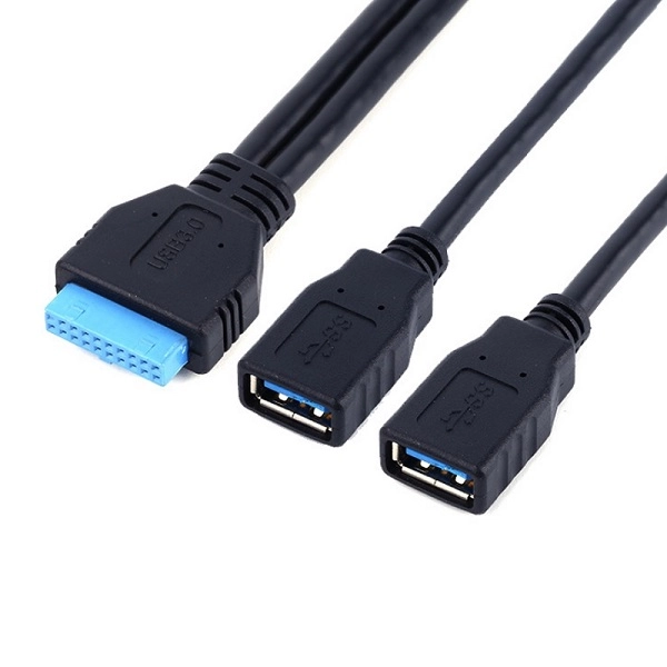 Inconntec USB 3.0 20Pin IDC to 3.0 AFx2pcs Y Cable