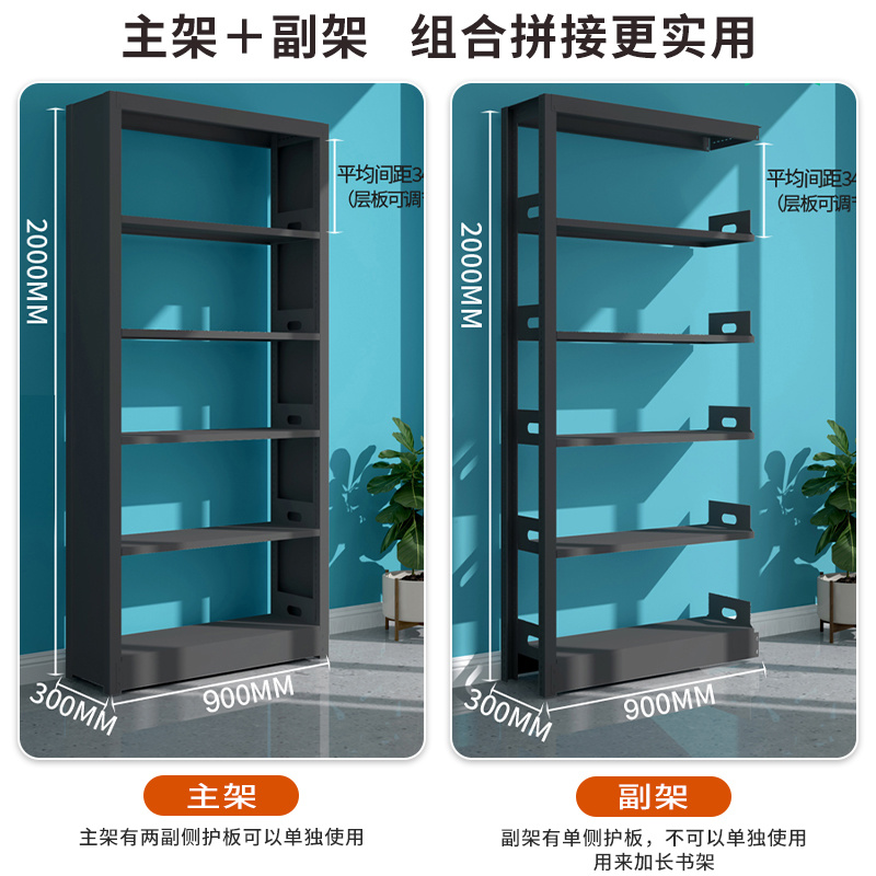 五層黑白書架