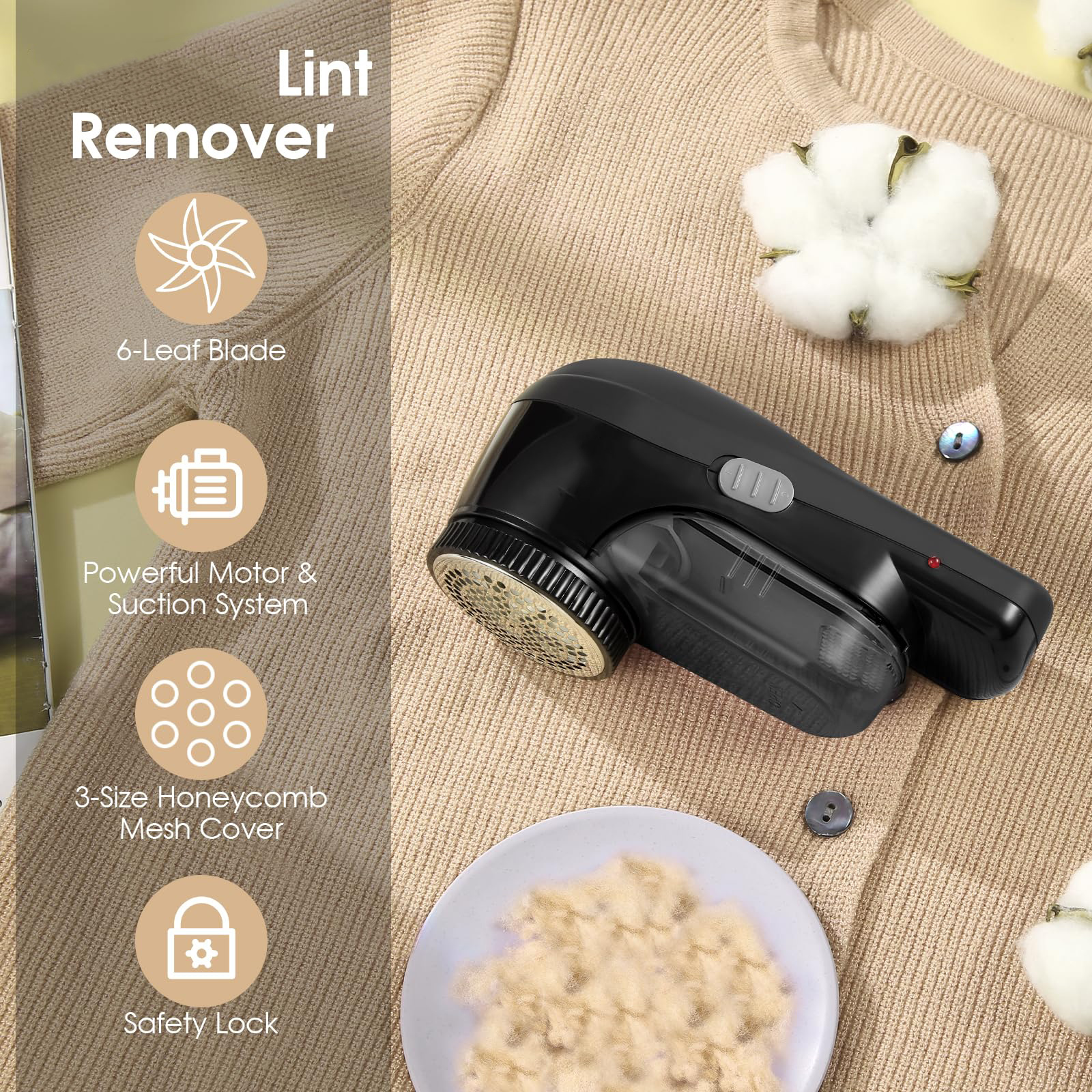 Type-C Rechargeable Lint Remover