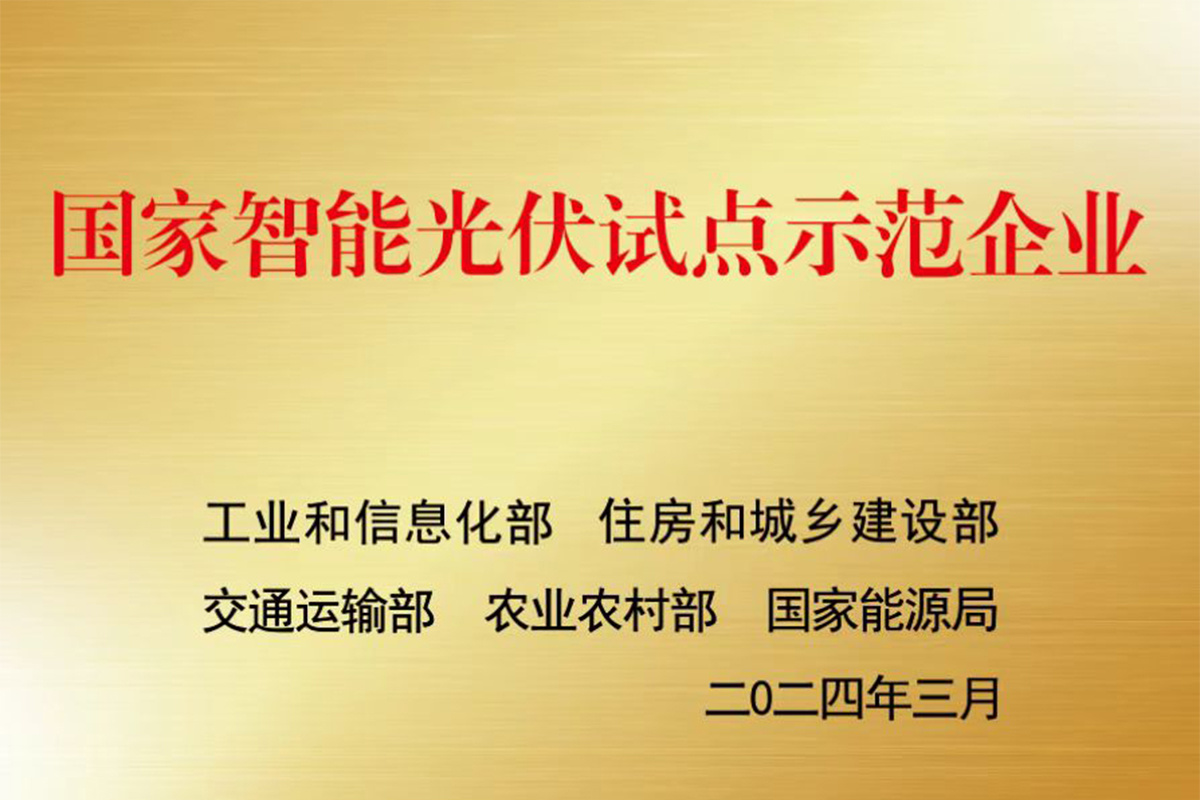 国家智能光伏试点示范企业