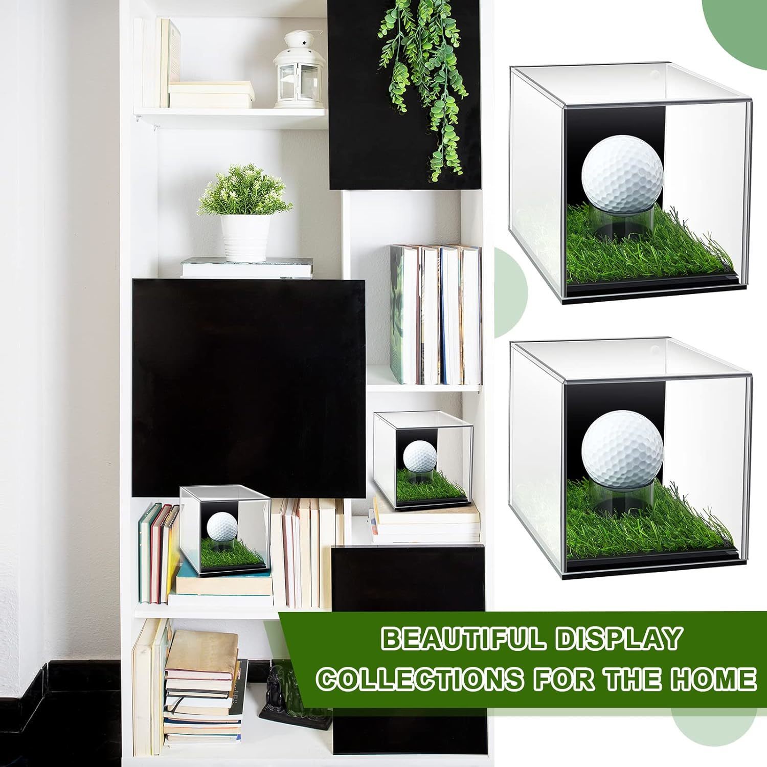 Clear Acrylic Golf Ball Display Case Cube