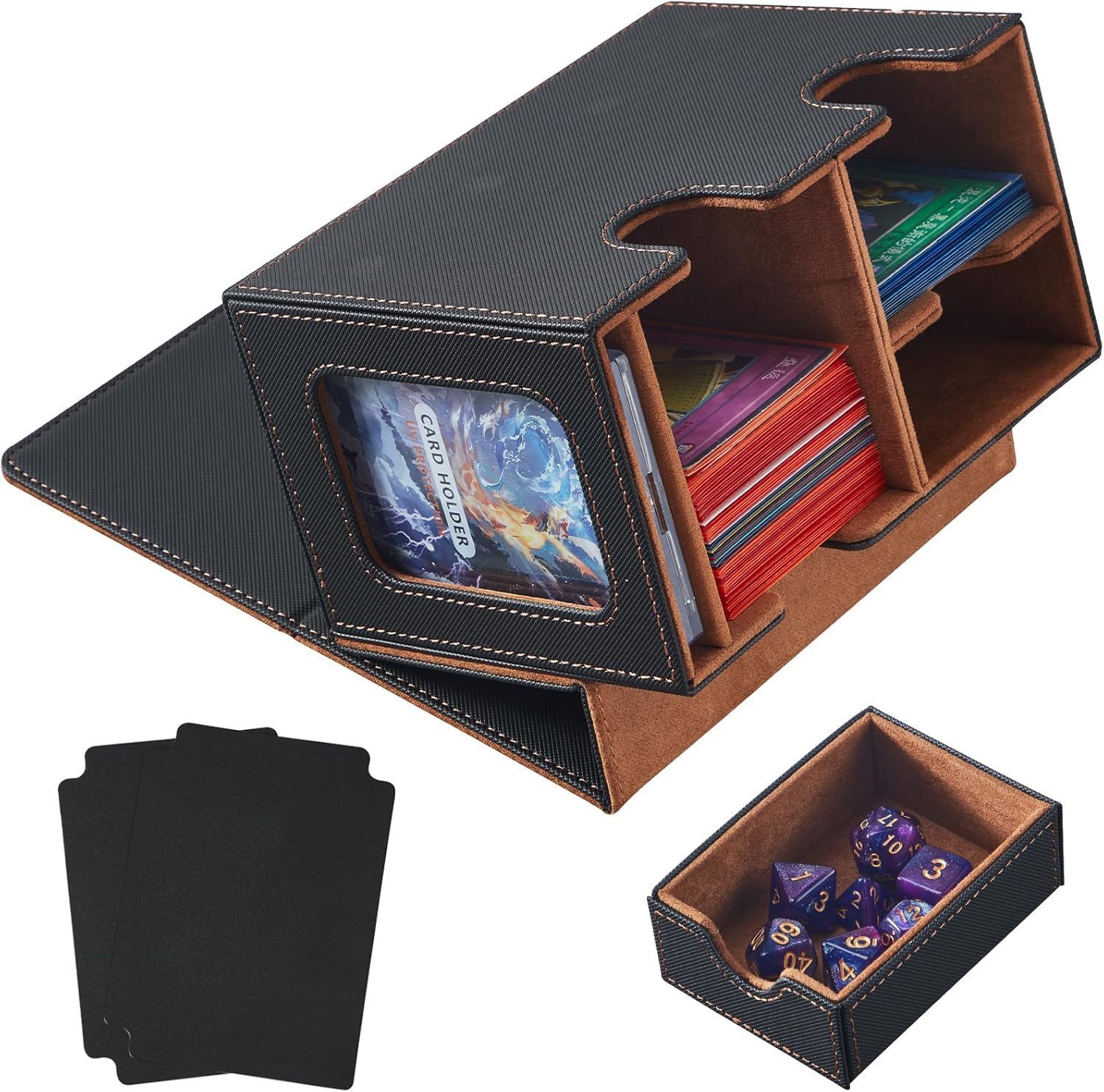 card deck collection box with magnetic lid