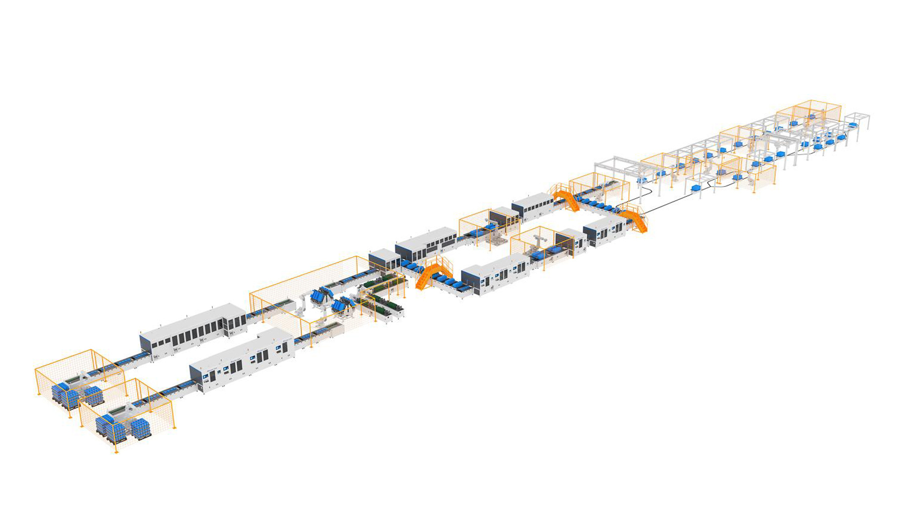 The universal 24ppm prismatic energy storage module packautomatic assembly line The universal 24ppm prismatic energy storage module packautomatic assembly line