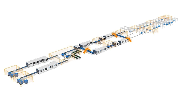 The universal 24ppm prismatic energy storage module packautomatic assembly line The universal 24ppm prismatic energy storage module packautomatic assembly line