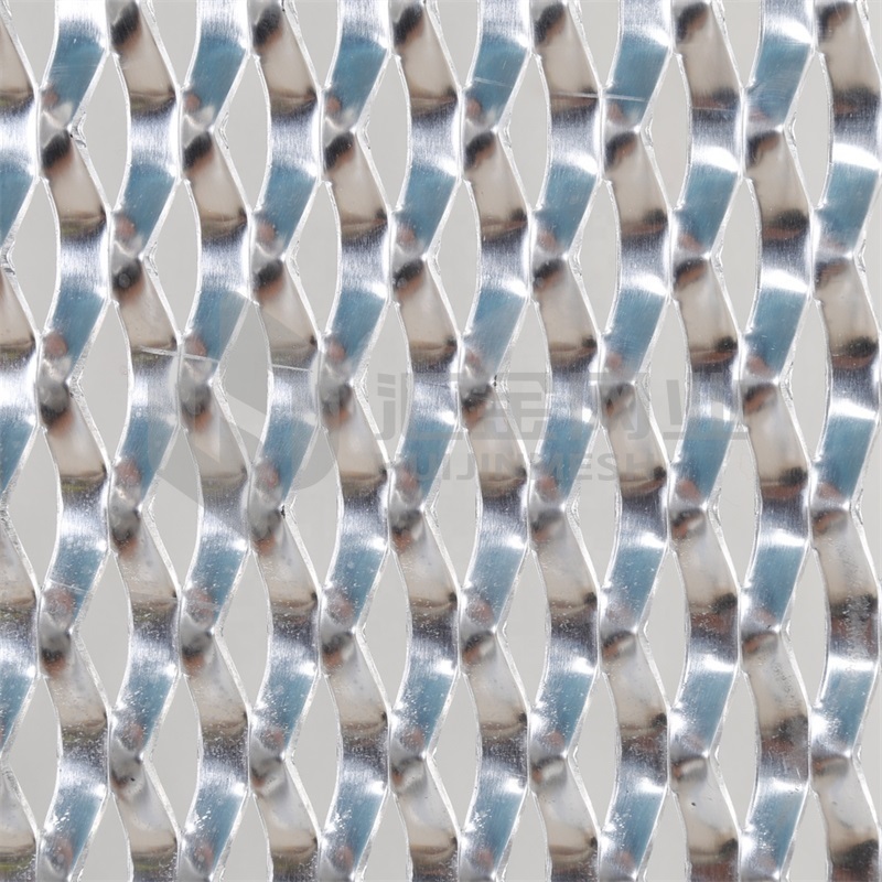 Sliver finish Architectural expanded mesh wall decoration
