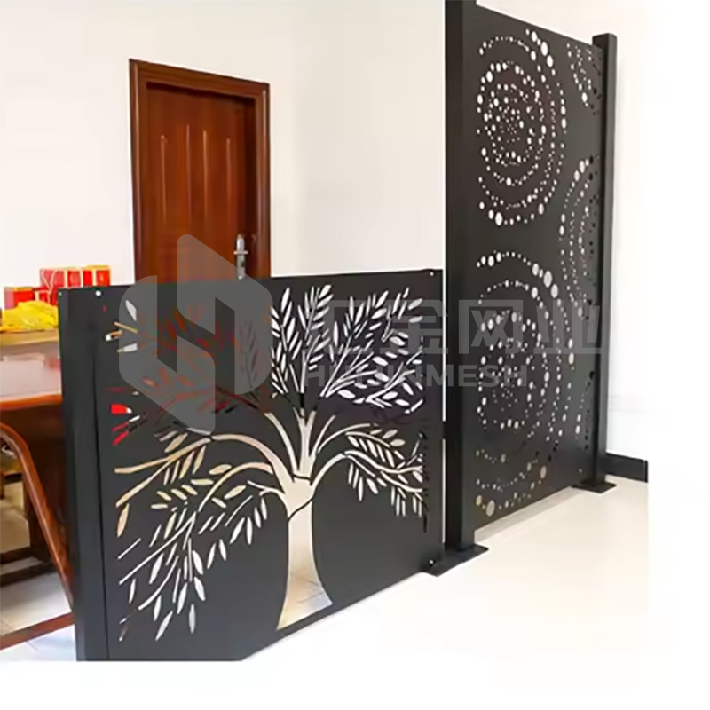 Precio de fábrica al por mayor, panel de pared divisor personalizado, pantalla de metal cortada con láser