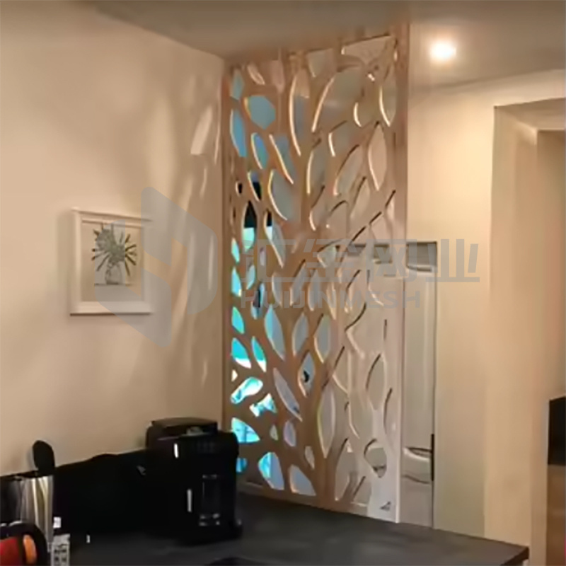 Free sample custom laser cut partition outdoor metal Aluminum steel wall panel screen interior room divider