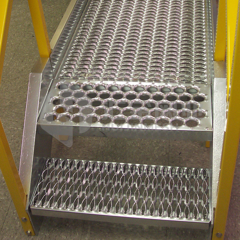 Perf-O grip grating versatile and durable outdoor/industrial safety accessory with hot dipped galvanized and anodized finishes