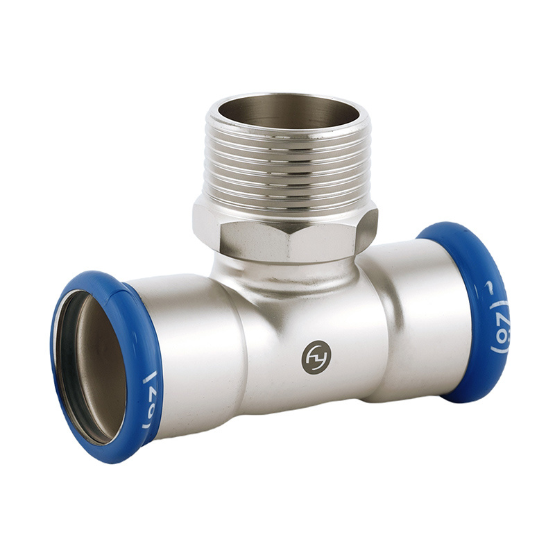Tee with male outlet