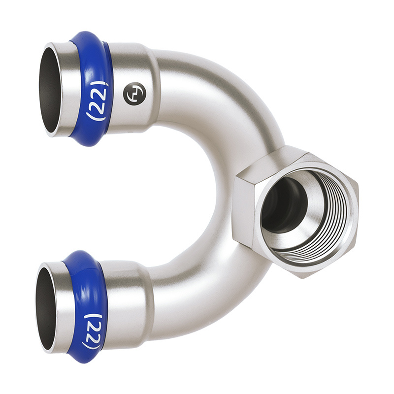 U-shaped female thread elbow