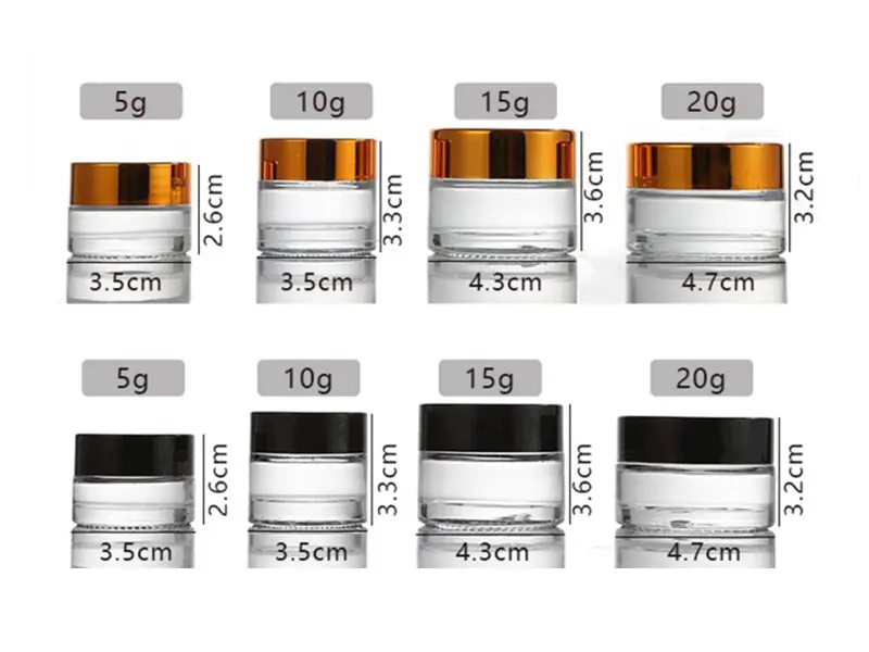 Frascos de vidrio para crema