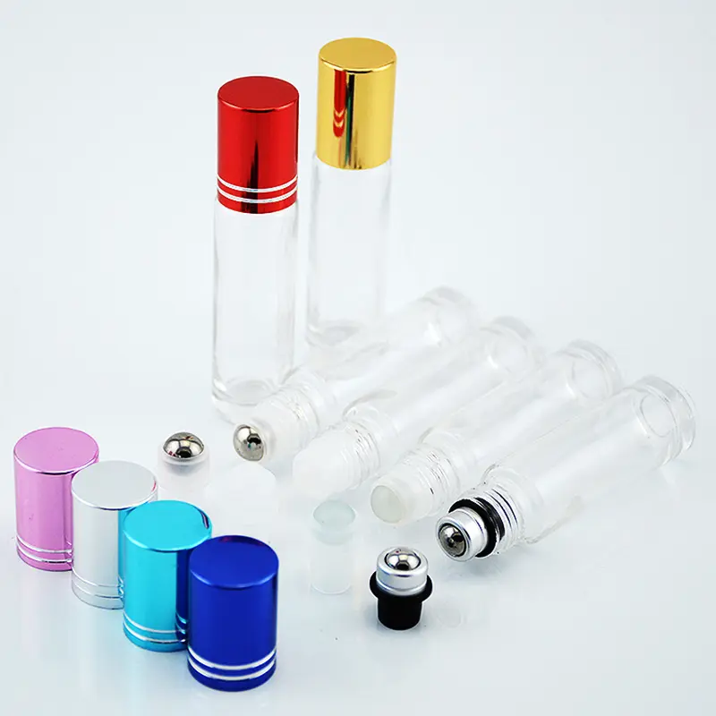 10ml Clear Roll-On Glass Bottles