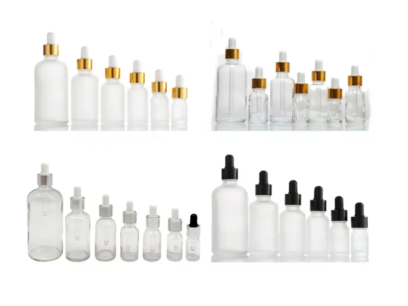 Essential oil glass bottles