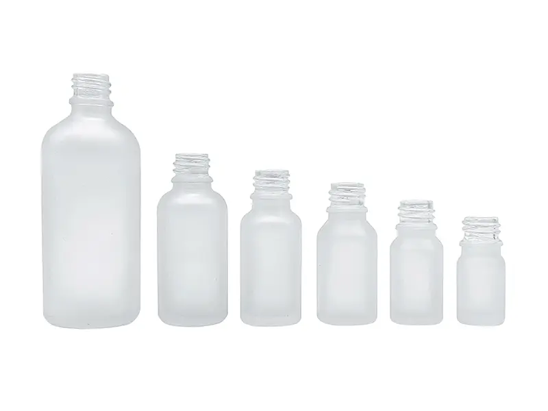 Frosted essential oil glass bottles