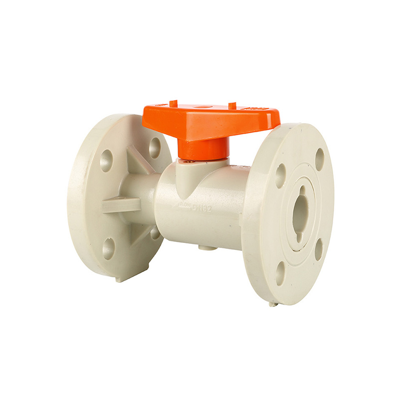 PPH Manual Flanged Ball Valve