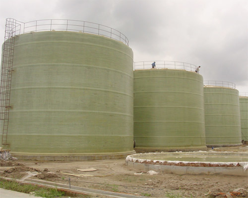 Glass fiber reinforced plastic storage tanks