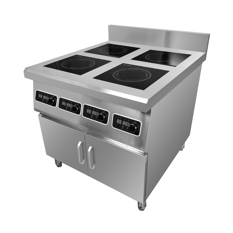 4 Burner Professional Commercial Induction Cooker with Storage Cabinet AM-TCD402C