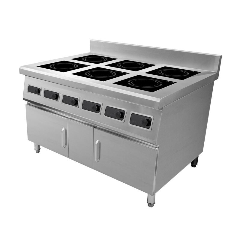 Fast and Time-Saving Commercial Induction Cooker With Six Burner  With Storage Cabinet AM-TCD602C