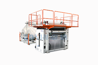 Full-featured extraction facial tissue folding machine - four-side embossing compatible model