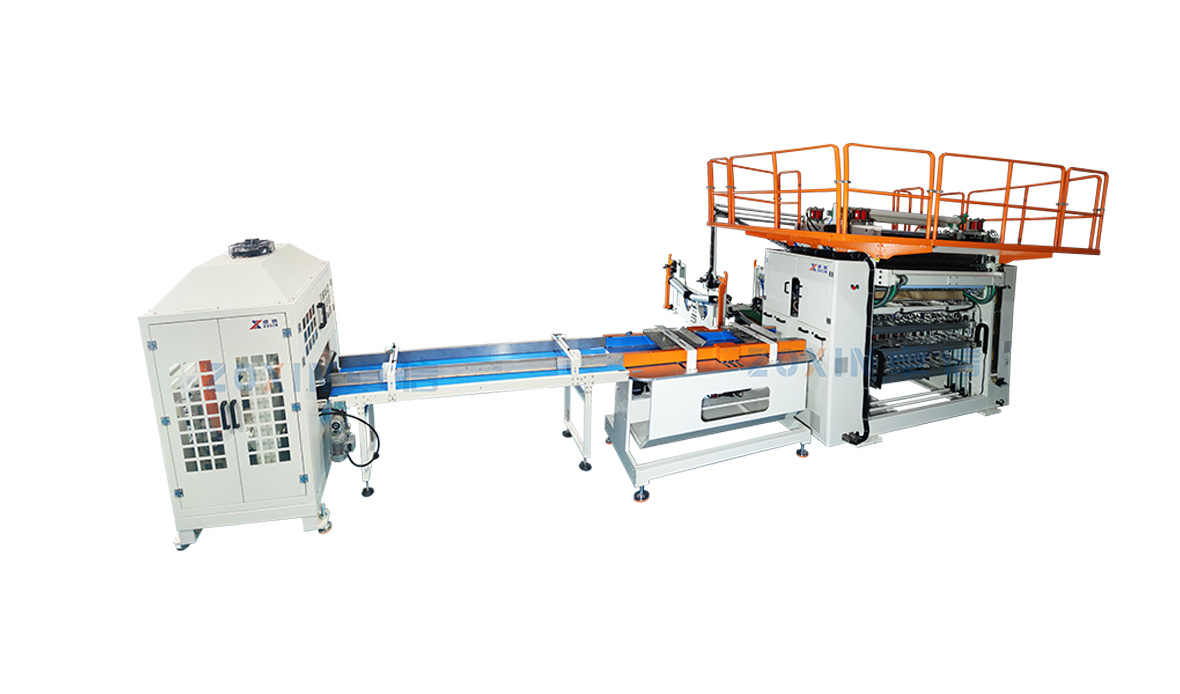 Fully automatic bottom-drawing production line equipment (four-sided embossing style)